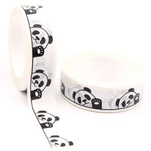 Peekaboo Pandas, Waving Hello, Washi Tape, 1 Full Roll
